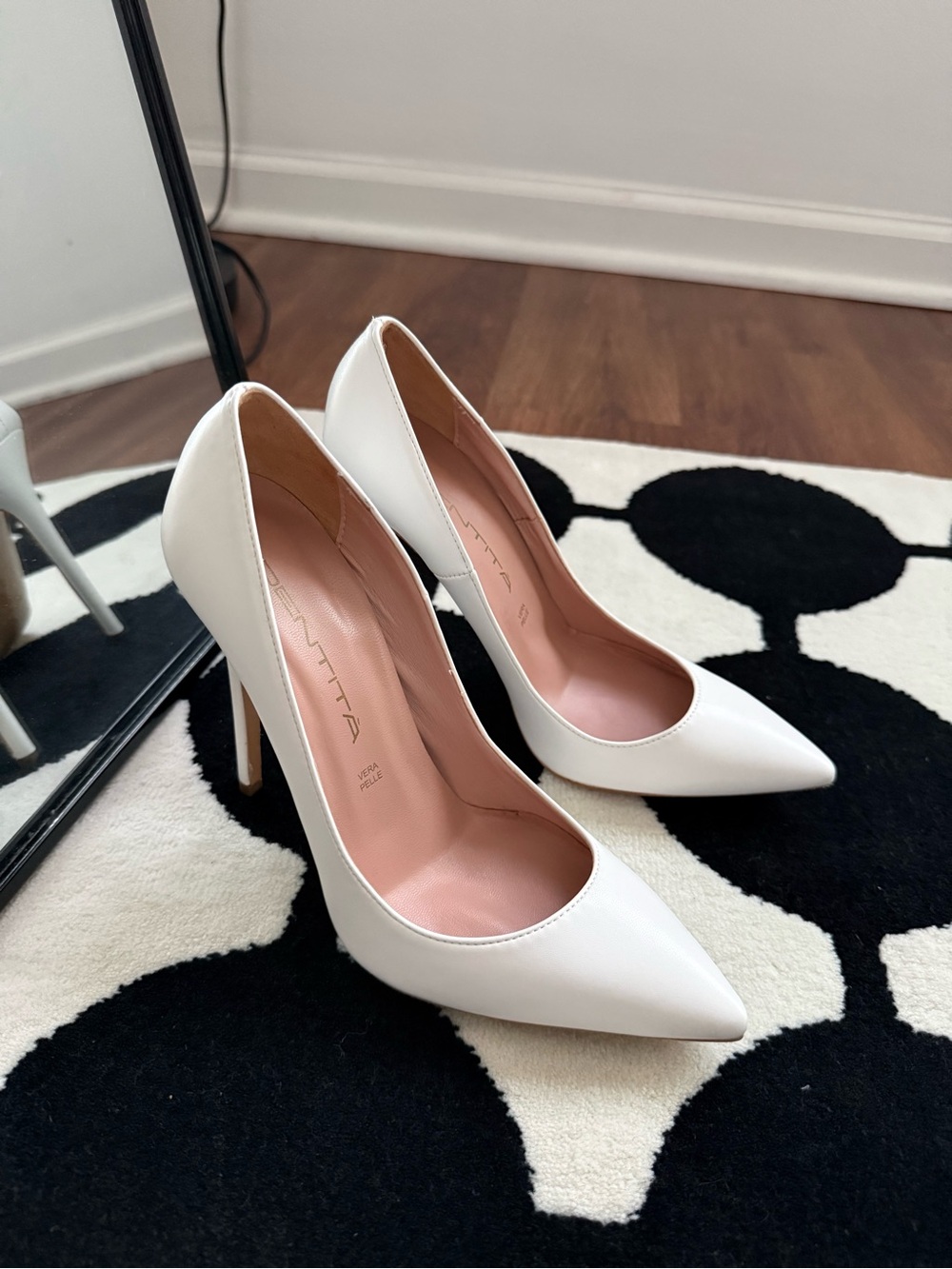 White Pointed-Toe Stiletto Pumps - Women's